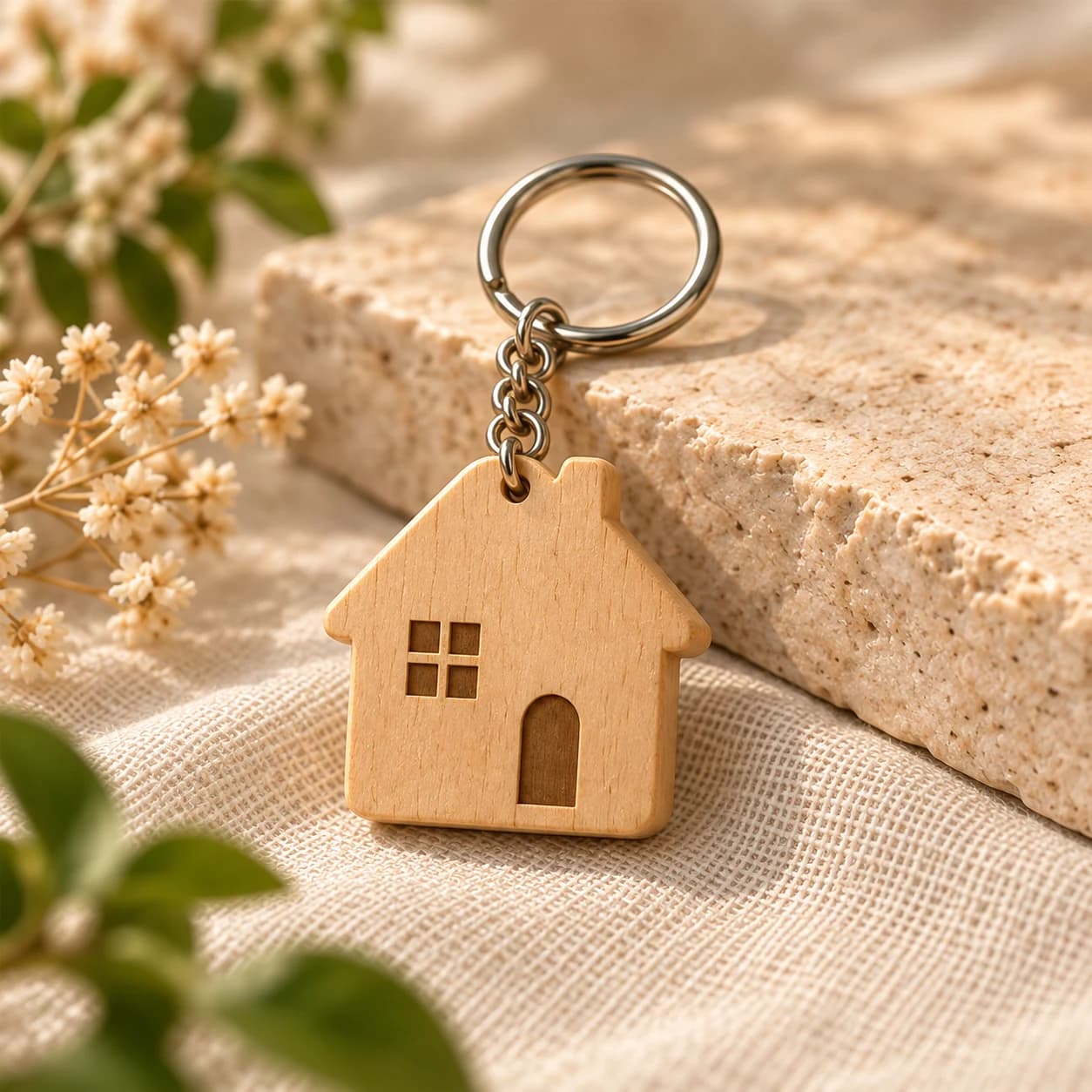 Móc Khóa Nhà Gỗ